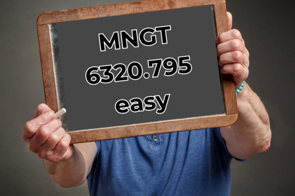 MNGT 6320.795 easy